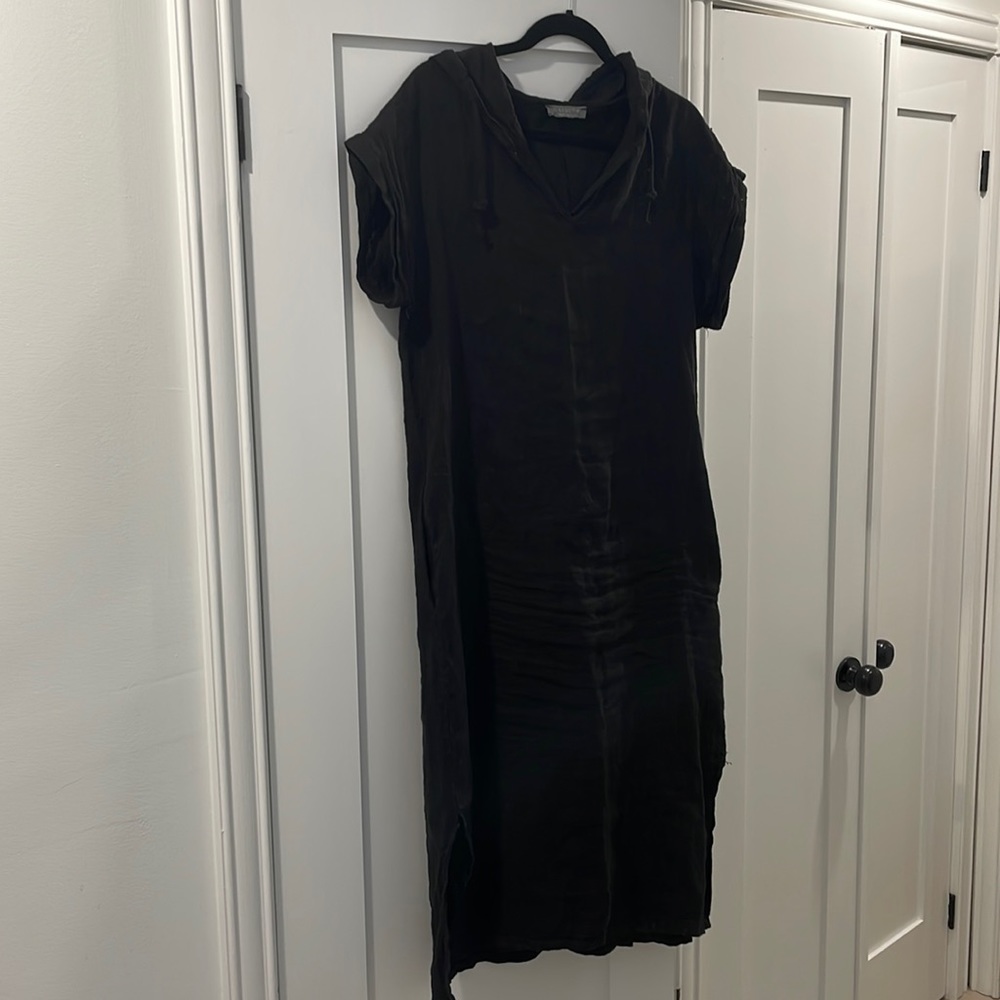 SOLD Pistache Linen Midi Dress - worn once!